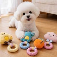 Jouet sonore pour chien en forme de fromage, en peluche douce, pour la dentition, interactif, amusant et apaisant, pour chiots et chiens adultes