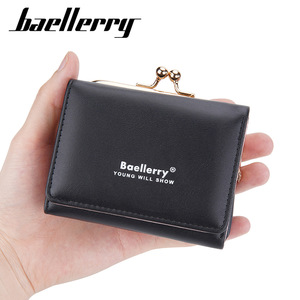 กระเป๋าสตางค์สั้นผู้หญิง Baellerry สีแดง กระเป๋าใส่เหรียญแบบพับสามตอน แฟชั่นสำหรับใช้ในชีวิตประจำวัน - Product Image 5