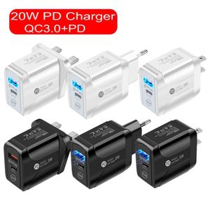 Fast <b>Charger</b> QC3.0+PD20W Mobile Phone <b>Charger</b> Travel 2Ports Usb <b>Charger</b> Type-c Adapter for IPhone17 16 Pro Max - Product Image 1