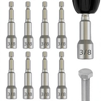 Jeu de 8 embouts de vissage magnétiques hexagonaux pour perceuse électrique sans fil 3/8 po, à changement rapide, pour réparation automobile, avec étui rigide