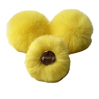 Pompons en fausse fourrure de lapin, pompons artificiels moelleux, 6, 7, 8 cm, pompons DIY avec épingle métallique pour vêtements, couture, artisanat, fournitures