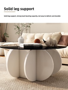 <span class=keywords><strong>Tavolino</strong></span> da Caffè di Lusso, Arredamento Moderno, Tavolo Centrale in <span class=keywords><strong>Vetro</strong></span> per Soggiorno, Colore Quercia, Forma Triangolare, Montaggio Semplice - Product Image 6