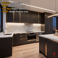 Cuisine modulaire en bois de luxe Yishen avec robinet, ignifuge et écologique, garantie 5 ans, certifiée CE