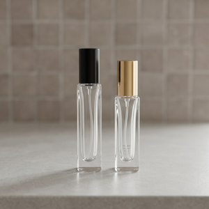 Flacon de parfum en verre 10 ml avec pompe, bouchon personnalisé unique et luxueux, flacon de parfum avec bouchon métallique et vaporisateur. - Product Image 1