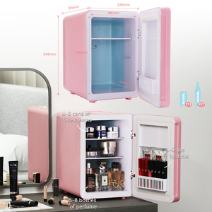 Puerta de luz LED Rosa 10L Maquillaje cosmético personalizado Cuidado DE LA PIEL Belleza Mini nevera Refrigeradores pequeños para el cuidado de la piel - Product Image 4