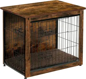 Cheap Heavy Duty Large Pet Cage High Strength Steel Wood Dog Crate Pet Dog Kennel Dog House Furniture