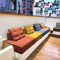 Canapé modulaire moderne sans cadre Union Win, pliable, en mousse à mémoire de forme, emballé sous vide, pour appartement, villa, mobilier en tissu