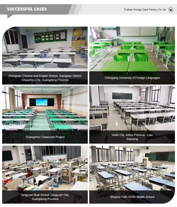 Vente en gros d'usine, table pour étudiants universitaires, mobilier scolaire, pupitre double avec deux chaises pour salle de classe - Product Image 5