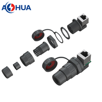 Adaptateur Ethernet AHUA 24awg, connecteur femelle RJ45 à angle de 90 degrés, câblage DIY CE ROHS