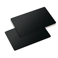 Carte de visite NFC en plastique à bord noir, prix d'usine, vente en gros