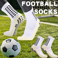 Chaussettes antidérapantes pour le football, chaussettes de sport pour hommes, chaussettes de football avec logo personnalisé, chaussettes de sport respirantes, vente en gros
