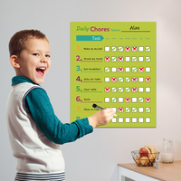 Planificateur quotidien décoratif pour enfants, tableau de tâches magnétique avec design Art Déco pour organiser les tâches et les responsabilités quotidiennes