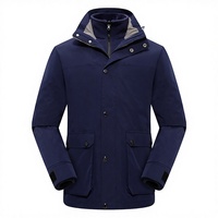 Veste unisexe 3-en-1 imperméable coupe-vent solide toutes saisons avec doublure polaire amovible pour la randonnée et le travail en extérieur, logo personnalisé