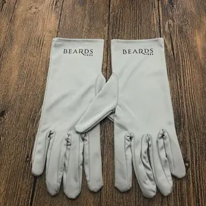 Роскошные брендовые белые ювелирные перчатки из микрофибры с логотипом на заказ с полировочными перчатками для ювелирных изделий
