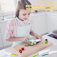 Ensemble de couteaux en bois pour enfants, couteaux de cuisine pour enfants, 11 pièces avec planche à découper, accessoires de cuisine, ustensiles de cuisson, kits de cuisine pour enfants