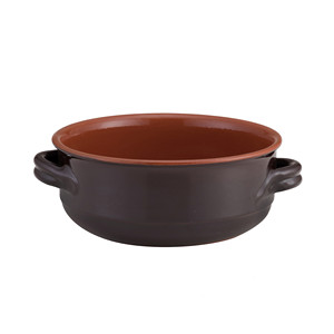 หม้อตุ๋นดินเผา Ø 24 ซม. สูง 10 ซม. ความจุ 3.1 ลิตร สีน้ำตาลสองเฉด Vulcania - Product Image 1