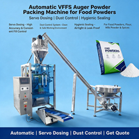Machine d'emballage automatique de poudre à vis sans fin VFFS pour poudres alimentaires avec dosage servo, contrôle de la poussière et scellage hygiénique