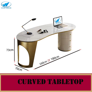 Mobilier de bureau table moderne haut de gamme durable bureau en marbre à <span class=keywords><strong>arc</strong></span> configuration de table de bureau - Product Image 2