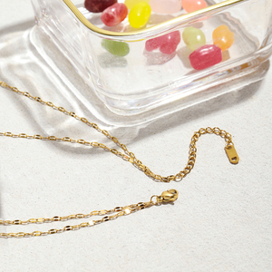 Collana a Catena a Doppio Strato Impermeabile Placcata <span class=keywords><strong>in</strong></span> <span class=keywords><strong>Oro</strong></span> 18k <span class=keywords><strong>in</strong></span> Acciaio Inossidabile, Gioiello Regalo Classico a Forma di Y - Product Image 4