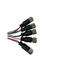 Connecteur M12 4 broches IP67 étanche femelle droit à câble moulé ouvert