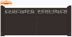 Usine solide de portes de villa de sécurité personnalisées jardin <span class=keywords><strong>en</strong></span> aluminium conception de porte battante de villa de découpe laser automatique - Product Image 4
