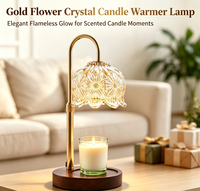 Lampe chauffe-bougie parfumée avec 2 ampoules, chauffe-bougie électrique avec minuterie et variateur d'intensité pour la décoration de la maison