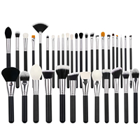 Set Kuas Makeup Profesional IPRESTA High-End 35 pcs dengan Gagang Kayu Aluminium dan Bulu Kambing Alami untuk Wajah dan Concealer