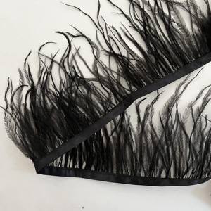 Adorno y flecos <span class=keywords><strong>de</strong></span> plumas <span class=keywords><strong>de</strong></span> <span class=keywords><strong>avestruz</strong></span>, cinta blanca <span class=keywords><strong>de</strong></span> 10-13 cm para traje <span class=keywords><strong>de</strong></span> Carnaval y novia - Product Image 3