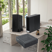 Boîtier PC Mini-ITX K08 personnalisé, mince, petit, industriel, HTPC, de bureau, en métal et plastique, vertical, mini SFF, châssis noir, en stock