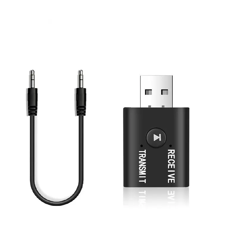 Dongle USB nirkabel 2 In 1, earphone Subwoofers TV pintar Aux dengan adaptor USB BT mobil