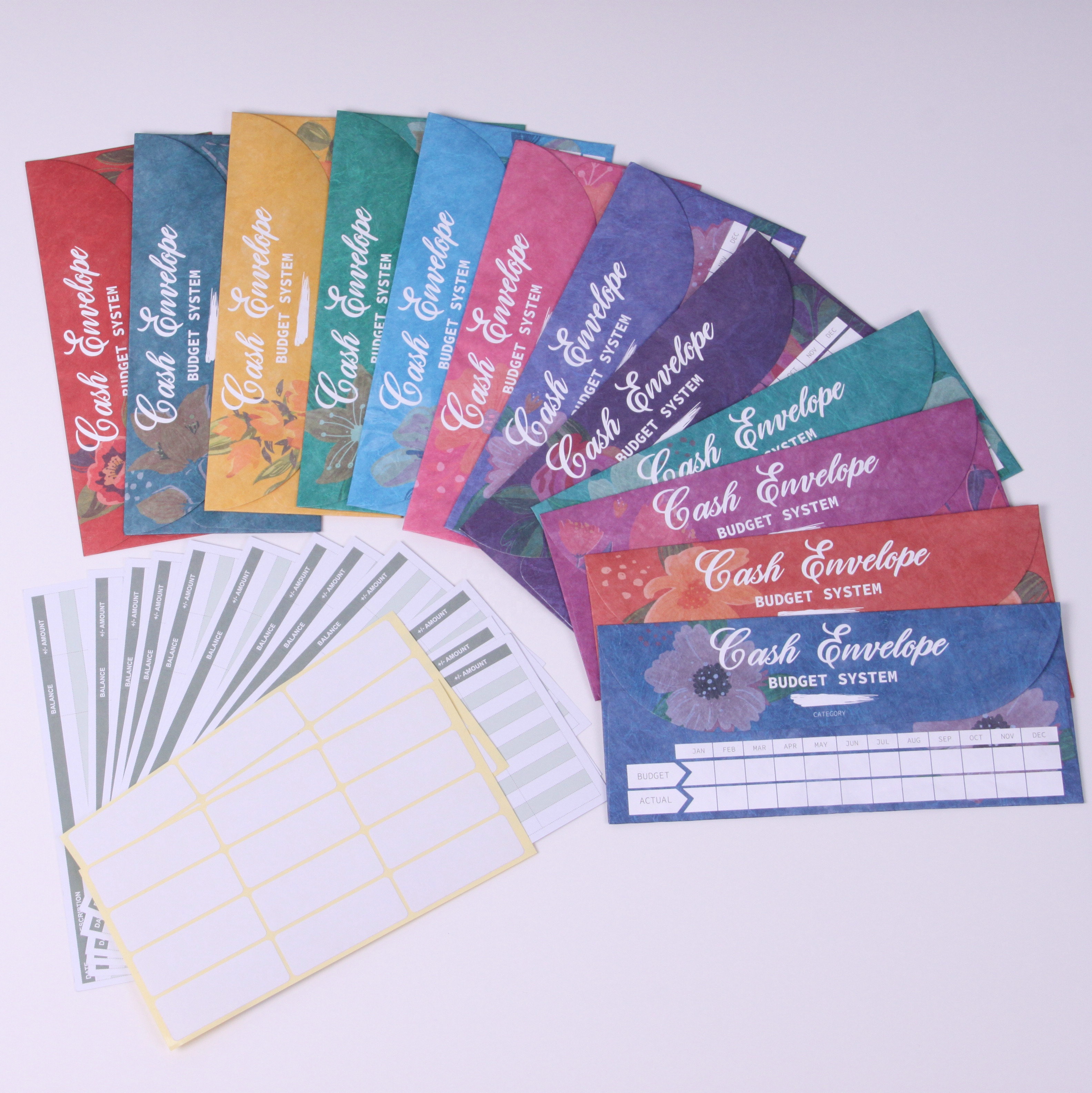 12 шт. бюджет конверты водонепроницаемый планировщик наличные Конверт Кошелек конверты с расходами трекер листы законопроект для ежедневника