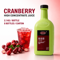 Premium Hooggeconcentreerd Sap 8X, Echte Fruit Smaak, 2,1kg x 8/Verpakking, voor Bubble Tea Shops & Juice Bars, OEM