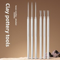 Outil de modélisation de sculpture en céramique en métal Offre Spéciale Texture de barre en aluminium et aiguille Pro pour outils d'argile de poterie