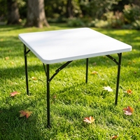 Table pliante carrée en plastique Wepack 86 cm, design moderne, 4 places, pour camping, hôpital, entrée et chambre à coucher - Modèle 2026