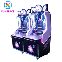 Machine à tambour musicale d'arcade à monnayeur en plastique, avec fonction vidéo musicale magique, pour salles de jeux intérieures, garantie 1 an