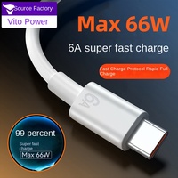 Câble de données USB Type-C FYX FYX205 6A à charge super rapide avec charge rapide 40W/66W, matériau TPE pour téléphones mobiles et ordinateurs portables