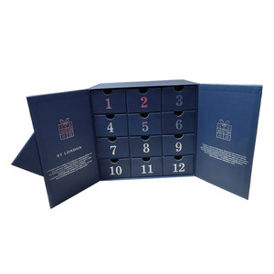 Factory Customized Empty Luxury Cardboard Paper Gift Beauty Cosmetic Packaging Countdown <strong>Advent</strong> <strong>Calendar</strong> <strong>Box</strong> with 12 Days Drawer - Product Image 1