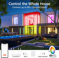 Plafonnier encastré intelligent Tuya Smart APP, compatible Alexa et Google Voice Control, LED RGBW, couleur variable, intensité réglable