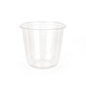 Custom Printed Logo U-Shaped Clear Plastic Cups Single Wall <b>PLA</b>-89U Caliber 10/12/14/16/20/24oz Cold Cups with Lids and Straws - Product Image 1
