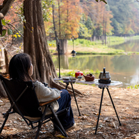 Table pliante minimaliste en polycarbonate transparent, pour le camping en plein air, vente en gros directe d'usine, OEM personnalisé