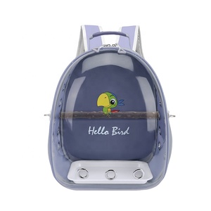 Hellobird Trọng Lượng Nhẹ Vật Nuôi Tàu Sân Bay 360 ° Thông gió Chim Du Lịch Ba Lô Có Thể Tháo Rời <span class=keywords><strong>Perch</strong></span> Khay 3D Thiết Kế Thoáng Khí Cho Vẹt - Product Image 2
