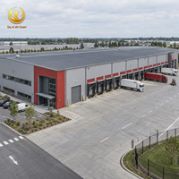 Entrepôt industriel en structure métallique préfabriqué, bâtiment de distribution à grande portée, structure métallique multi-berges de chargement