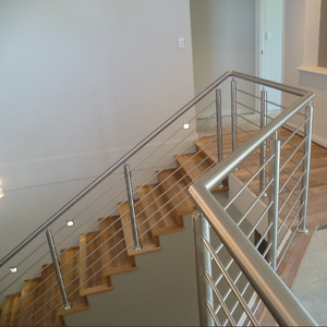 Balustrade en acier inoxydable 304, barre solide, <span class=keywords><strong>garde</strong></span>-<span class=keywords><strong>corps</strong></span> et main courante en bois - Product Image 5