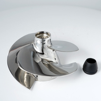 Impeller de pompe à jet ski à 3 pales poli, compatible avec les moteurs marins Yamaha EX/EX Deluxe, pièces de moteur PWC, impeller de course avec clé, 144 mm