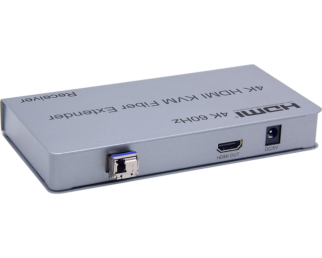 4K 2.0 10km HD HDTV extender Over Optical Fiber with Fiber LC port support KVM USB keyboard mouse video