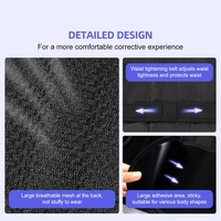 Vente flash : Correcteur de posture et soutien lombaire Huiling, taille unique, réglable, bretelles claviculaires avant, 100% coton