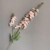 Composition florale artificielle en delphinium, haute simulation, en soie et plastique, style moderne, pour décoration de mariage, vente en gros