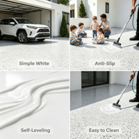 Revêtement de sol en résine époxy auto-nivelante à haute dureté, sable coloré, résistant à l'usure, protection solaire, revêtement liquide transparent pour la construction