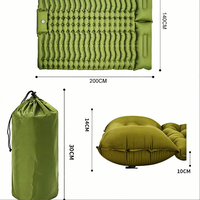 Matelas gonflable ultraléger et étanche avec pompe à pied intégrée pour la randonnée, le camping et les voyages – Anti-fuite et compact