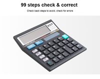 Calculatrice de bureau portable à écran LCD à 12 chiffres en plastique meilleur produit de bureau et scolaire avec fonctions standard
